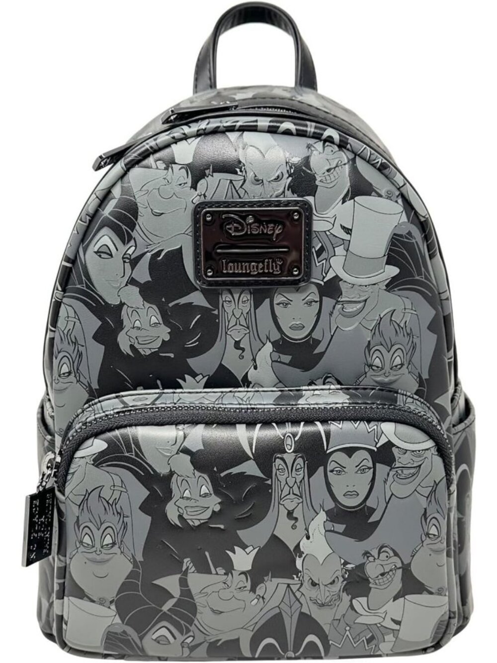 Chic Disney Villains Debossed All Over Print Women's Double Strap Shoulder Bag